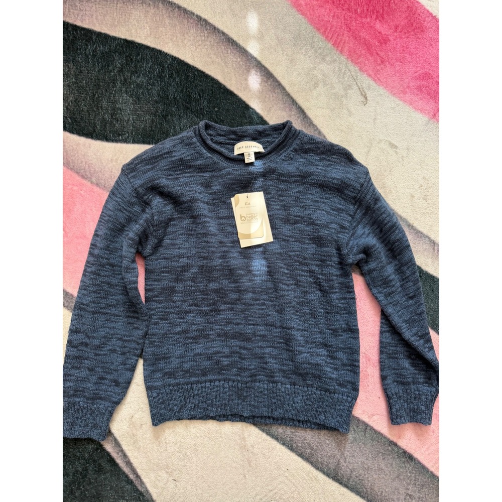 Free Assembly Boys Marl Roll Neck Sweater Deep Ultramarine Blue Size M 8 NWT